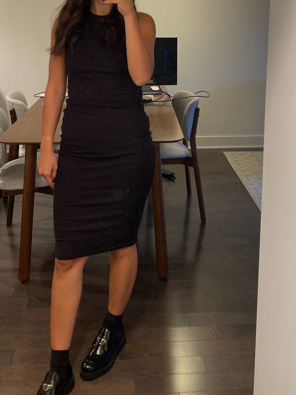 Zara ribbed knit tank top dress